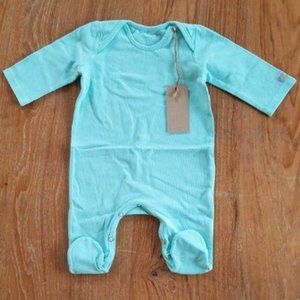 PureChild Organic Cotton Aqua Footie 3-6